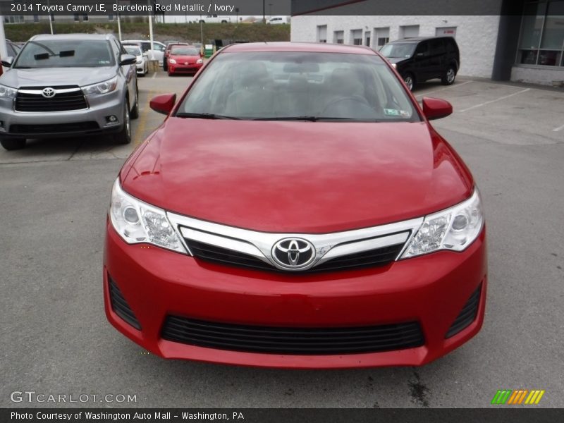 Barcelona Red Metallic / Ivory 2014 Toyota Camry LE
