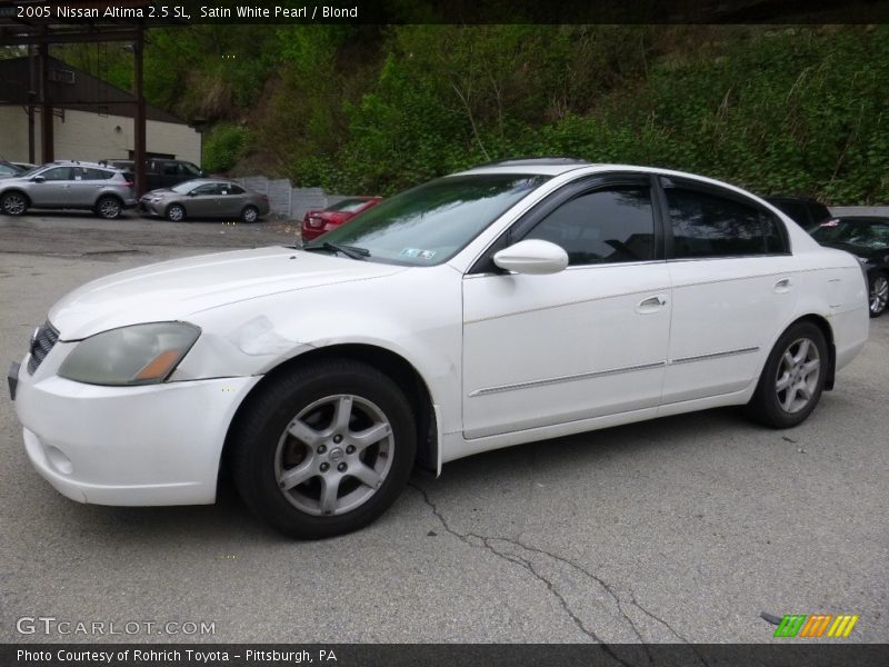 Satin White Pearl / Blond 2005 Nissan Altima 2.5 SL