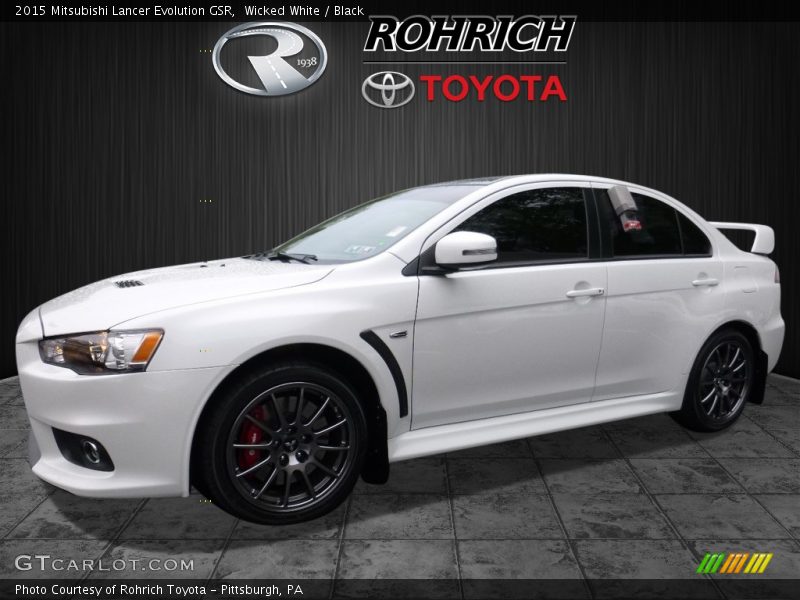 Wicked White / Black 2015 Mitsubishi Lancer Evolution GSR
