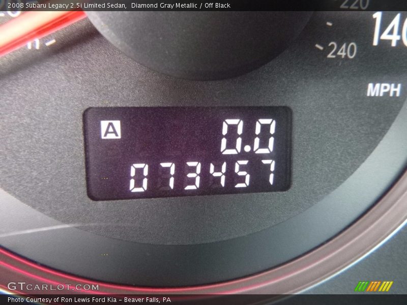 Diamond Gray Metallic / Off Black 2008 Subaru Legacy 2.5i Limited Sedan
