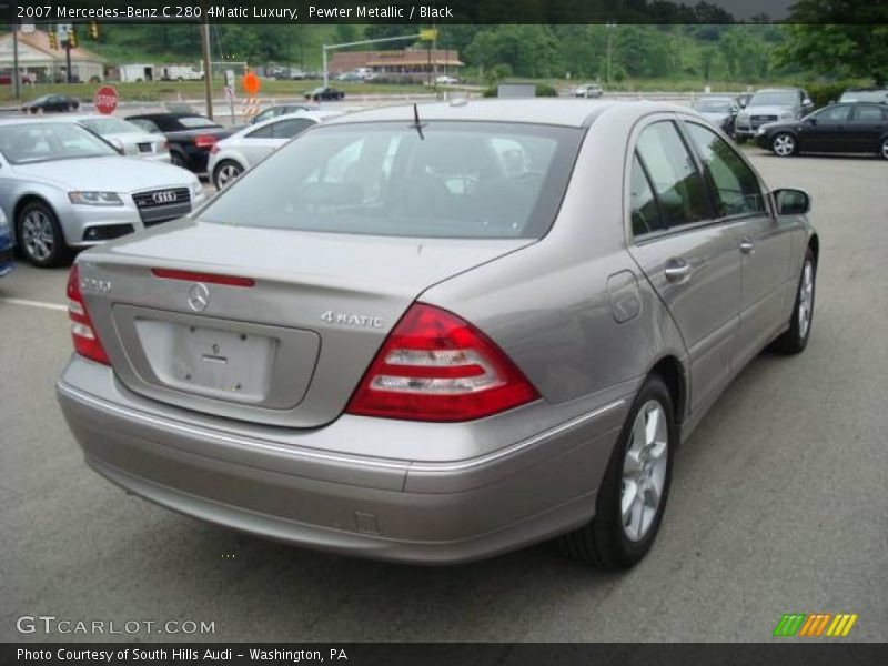 Pewter Metallic / Black 2007 Mercedes-Benz C 280 4Matic Luxury