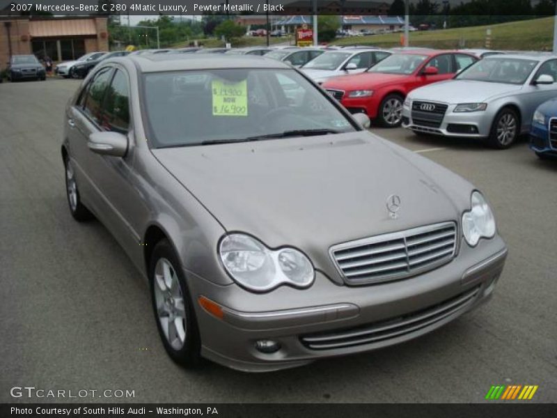 Pewter Metallic / Black 2007 Mercedes-Benz C 280 4Matic Luxury