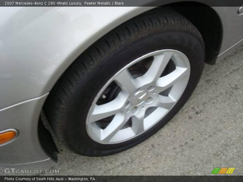 Pewter Metallic / Black 2007 Mercedes-Benz C 280 4Matic Luxury