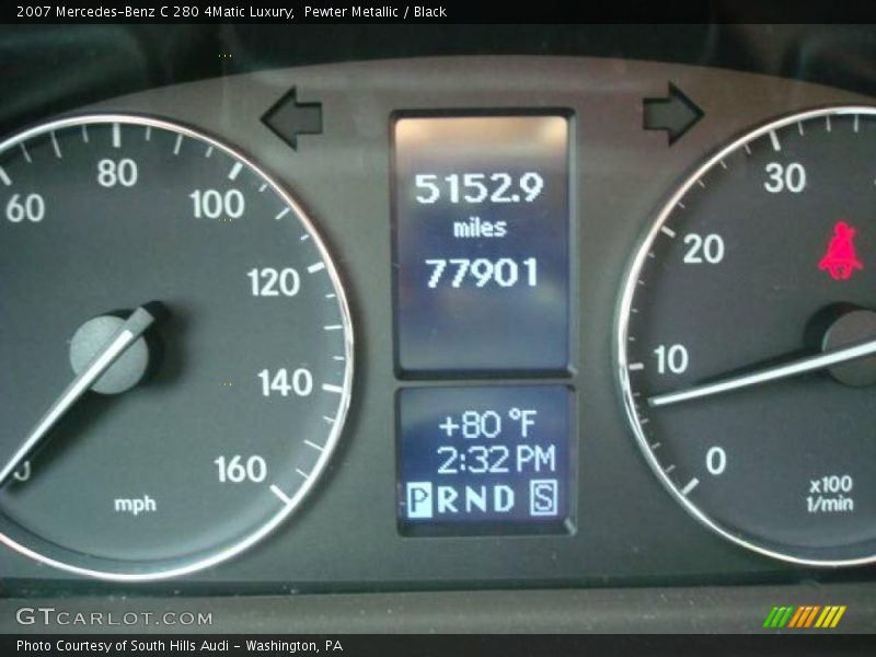 Pewter Metallic / Black 2007 Mercedes-Benz C 280 4Matic Luxury