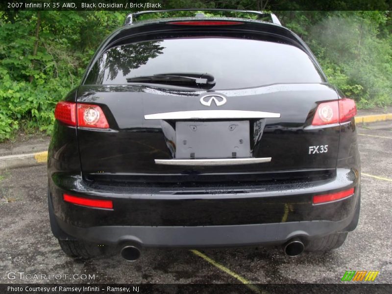 Black Obsidian / Brick/Black 2007 Infiniti FX 35 AWD