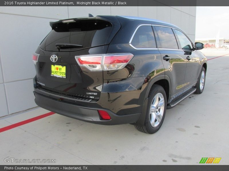 Midnight Black Metallic / Black 2016 Toyota Highlander Limited Platinum