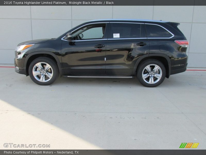 Midnight Black Metallic / Black 2016 Toyota Highlander Limited Platinum