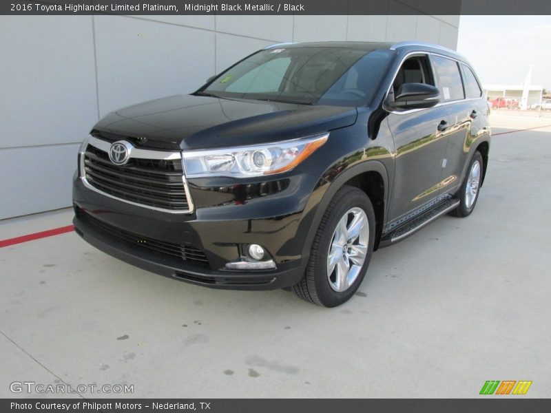 Midnight Black Metallic / Black 2016 Toyota Highlander Limited Platinum