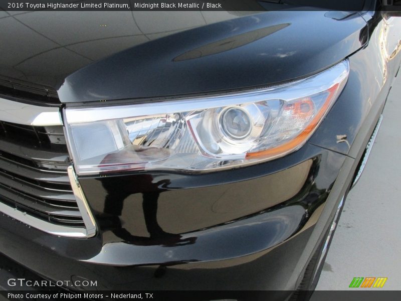Midnight Black Metallic / Black 2016 Toyota Highlander Limited Platinum