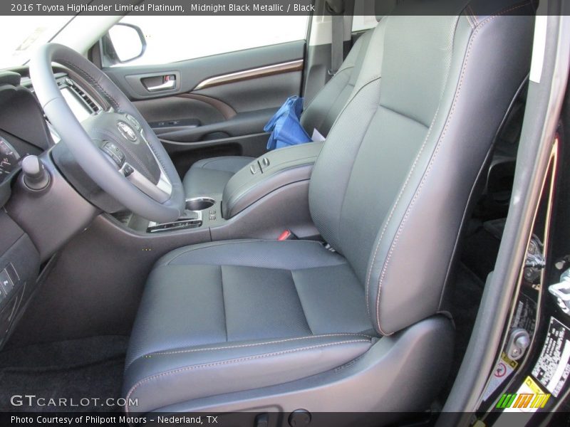 Midnight Black Metallic / Black 2016 Toyota Highlander Limited Platinum
