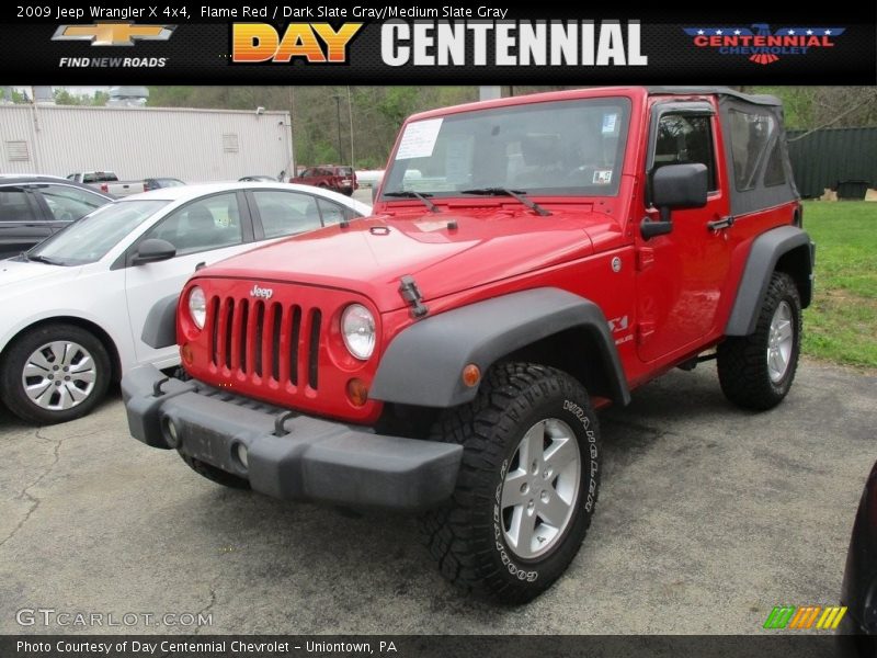 Flame Red / Dark Slate Gray/Medium Slate Gray 2009 Jeep Wrangler X 4x4
