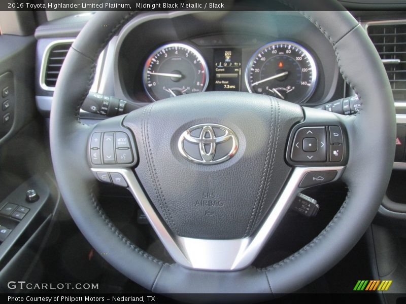 Midnight Black Metallic / Black 2016 Toyota Highlander Limited Platinum