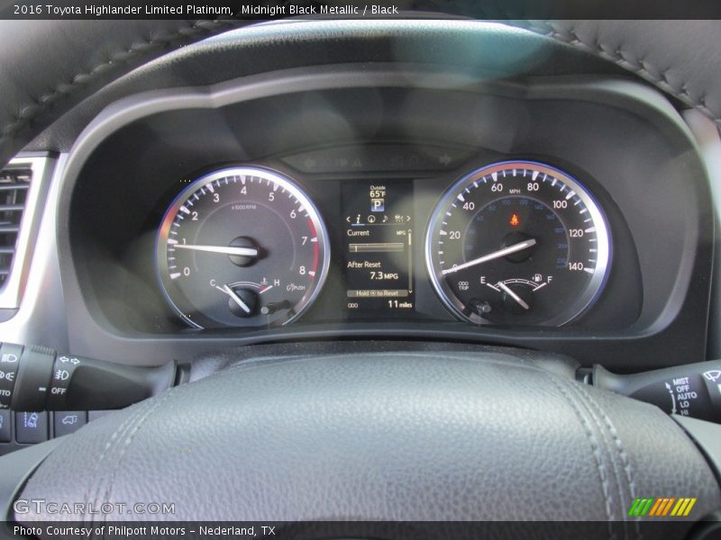 Midnight Black Metallic / Black 2016 Toyota Highlander Limited Platinum
