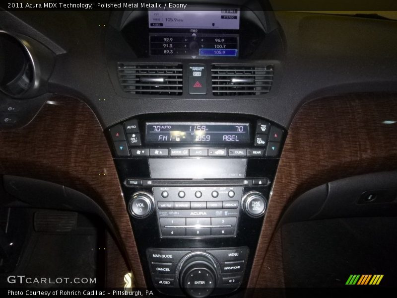 Polished Metal Metallic / Ebony 2011 Acura MDX Technology