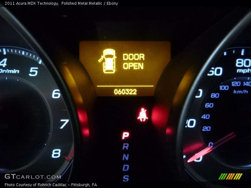 Polished Metal Metallic / Ebony 2011 Acura MDX Technology