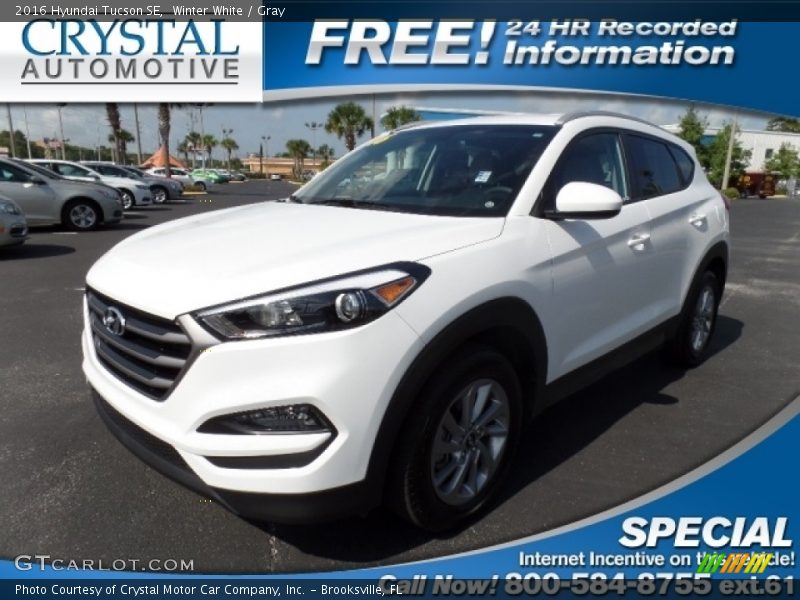 Winter White / Gray 2016 Hyundai Tucson SE