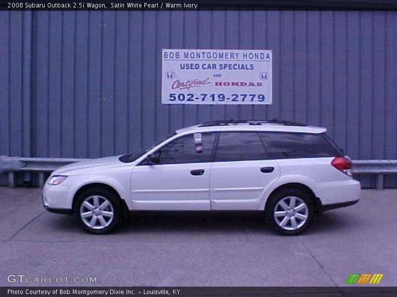 Satin White Pearl / Warm Ivory 2008 Subaru Outback 2.5i Wagon