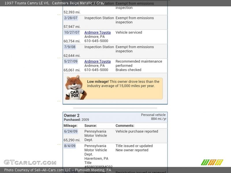 Cashmere Beige Metallic / Gray 1997 Toyota Camry LE V6
