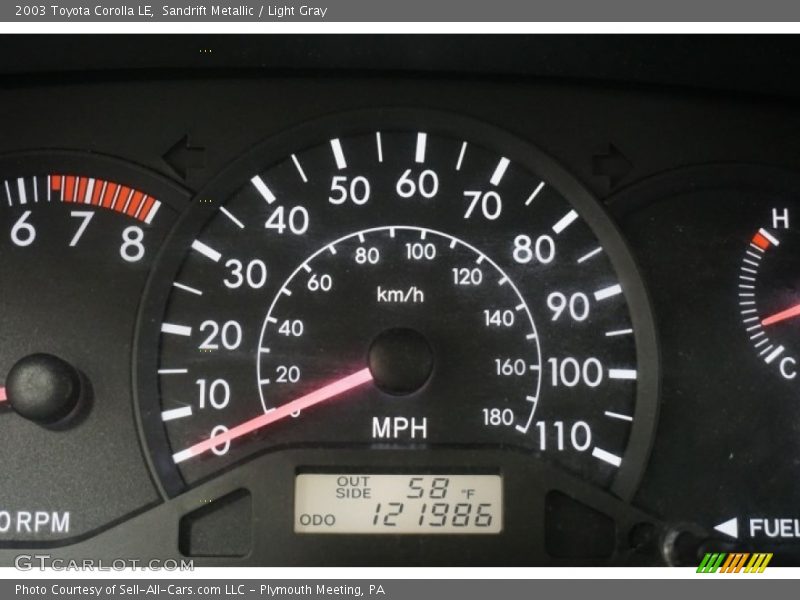 Sandrift Metallic / Light Gray 2003 Toyota Corolla LE