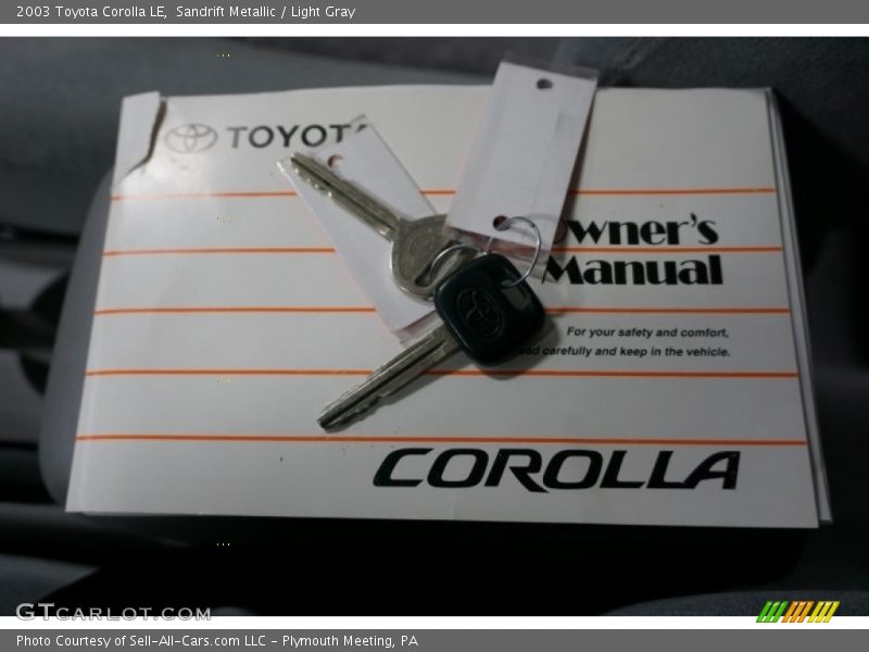 Sandrift Metallic / Light Gray 2003 Toyota Corolla LE