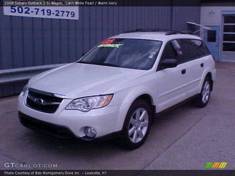 Satin White Pearl / Warm Ivory 2008 Subaru Outback 2.5i Wagon
