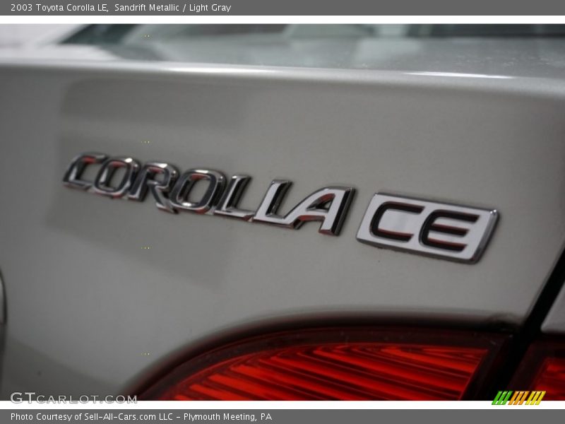 Sandrift Metallic / Light Gray 2003 Toyota Corolla LE