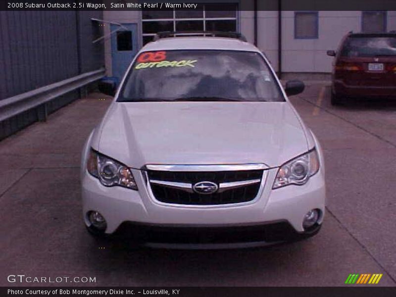 Satin White Pearl / Warm Ivory 2008 Subaru Outback 2.5i Wagon