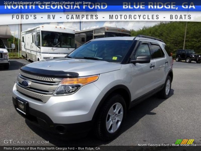 Ingot Silver / Medium Light Stone 2014 Ford Explorer 4WD