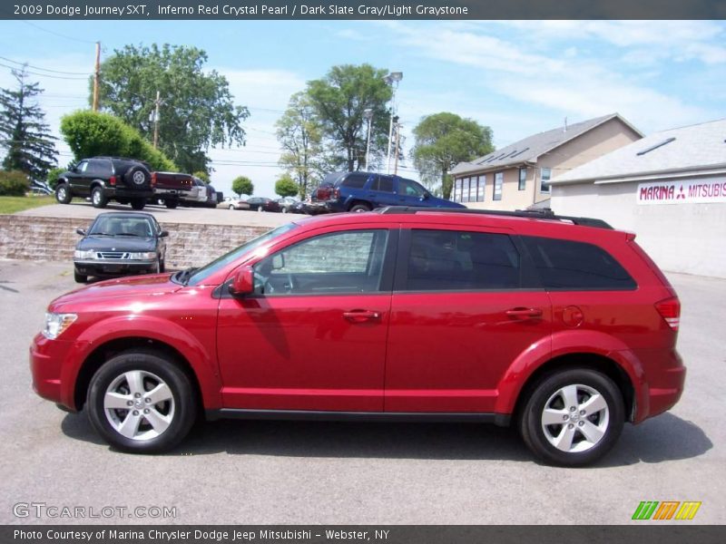 Inferno Red Crystal Pearl / Dark Slate Gray/Light Graystone 2009 Dodge Journey SXT