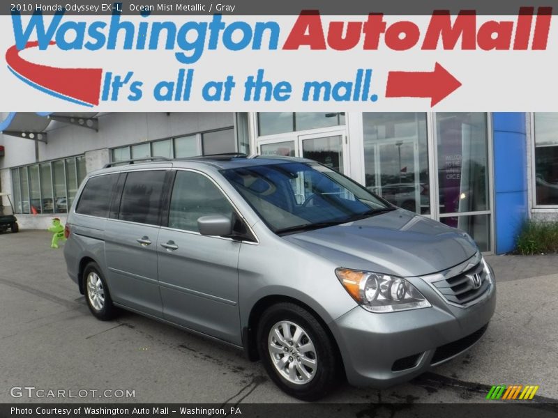 Ocean Mist Metallic / Gray 2010 Honda Odyssey EX-L