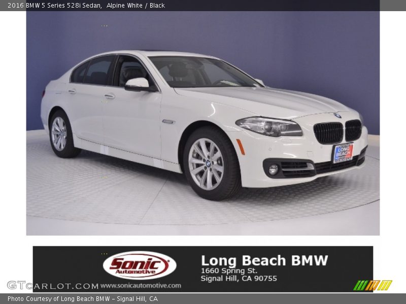 Alpine White / Black 2016 BMW 5 Series 528i Sedan