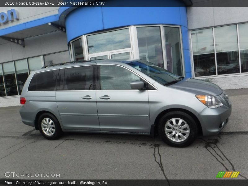 Ocean Mist Metallic / Gray 2010 Honda Odyssey EX-L