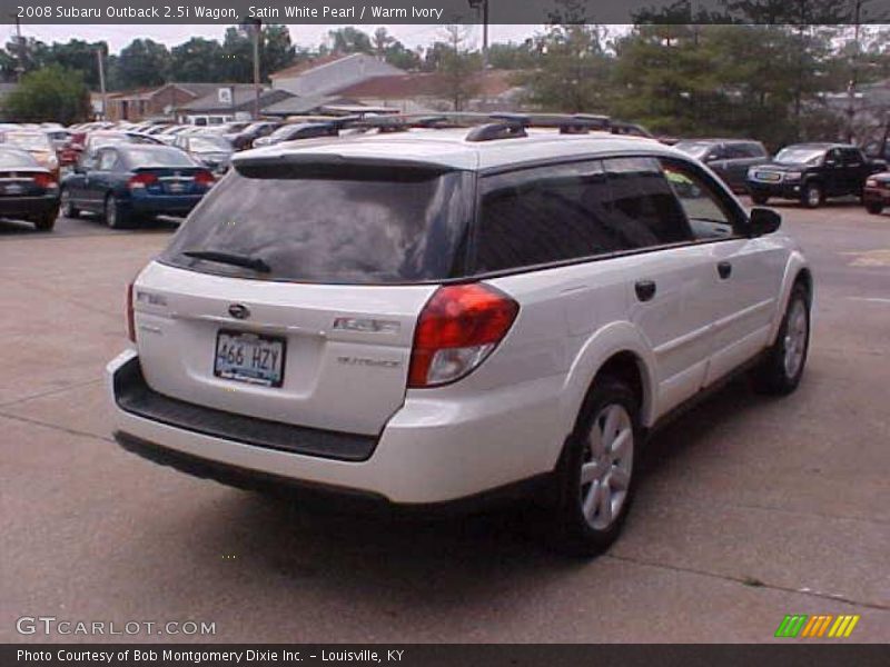 Satin White Pearl / Warm Ivory 2008 Subaru Outback 2.5i Wagon