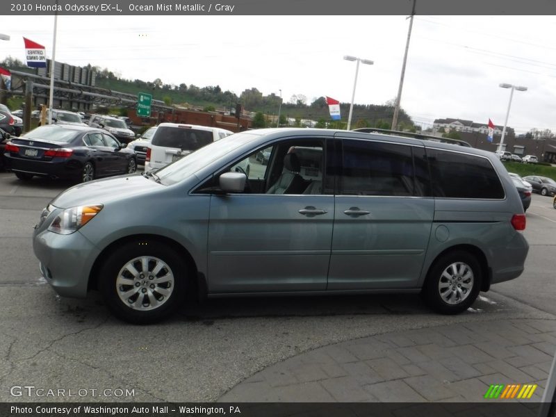 Ocean Mist Metallic / Gray 2010 Honda Odyssey EX-L