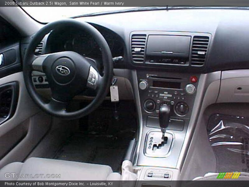 Satin White Pearl / Warm Ivory 2008 Subaru Outback 2.5i Wagon