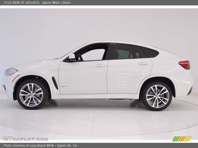 Alpine White / Black 2016 BMW X6 xDrive50i