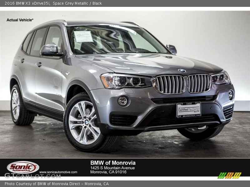Space Grey Metallic / Black 2016 BMW X3 xDrive35i