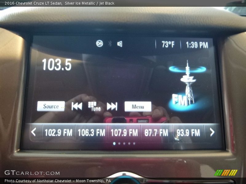 Silver Ice Metallic / Jet Black 2016 Chevrolet Cruze LT Sedan