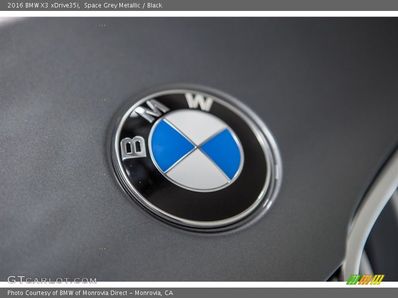Space Grey Metallic / Black 2016 BMW X3 xDrive35i
