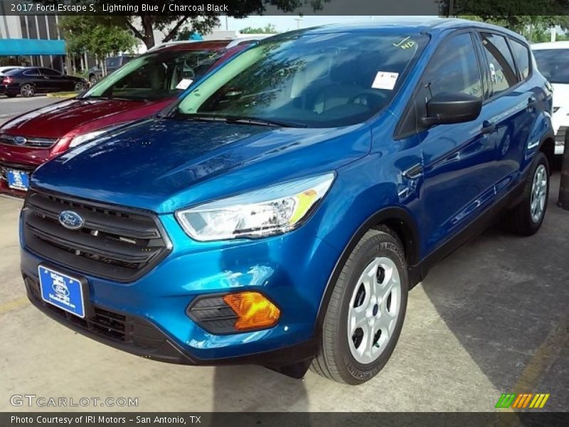 Lightning Blue / Charcoal Black 2017 Ford Escape S