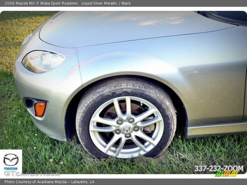 Liquid Silver Metallic / Black 2009 Mazda MX-5 Miata Sport Roadster