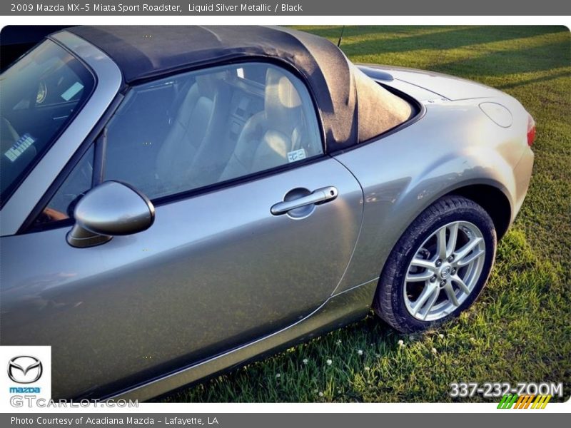 Liquid Silver Metallic / Black 2009 Mazda MX-5 Miata Sport Roadster