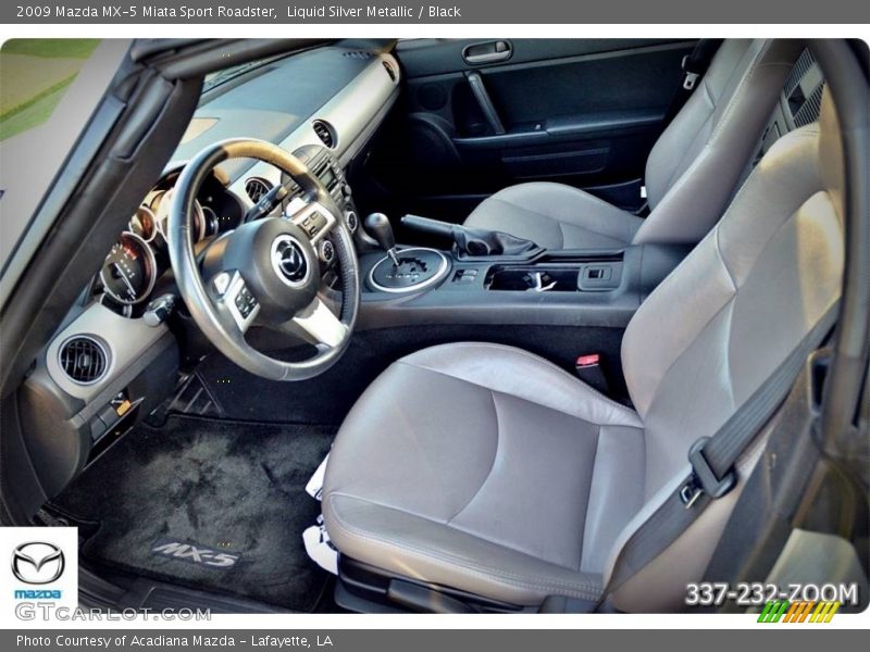 Liquid Silver Metallic / Black 2009 Mazda MX-5 Miata Sport Roadster