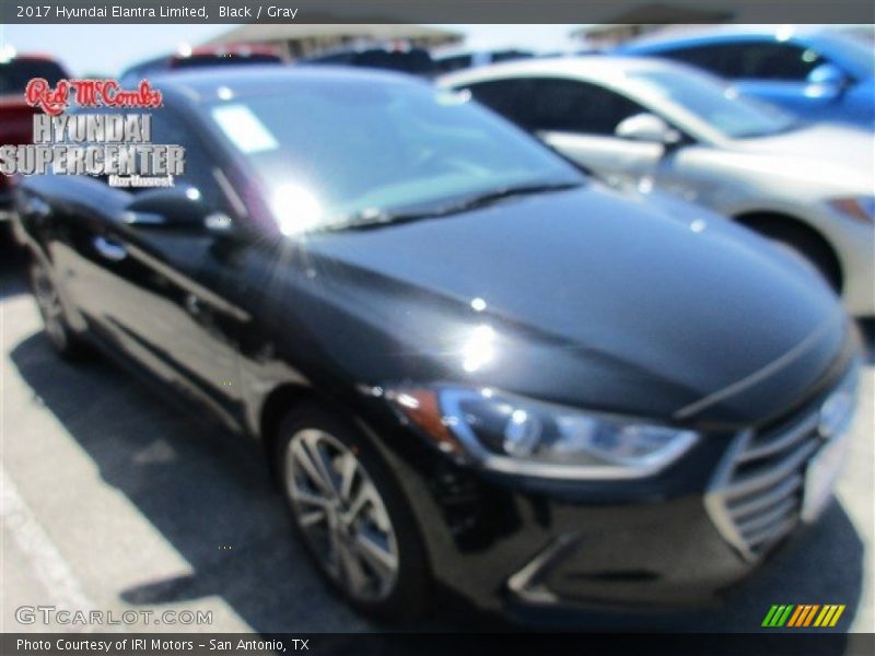 Black / Gray 2017 Hyundai Elantra Limited