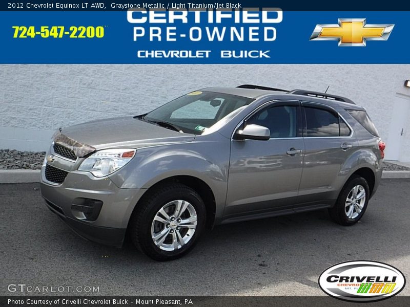 Graystone Metallic / Light Titanium/Jet Black 2012 Chevrolet Equinox LT AWD