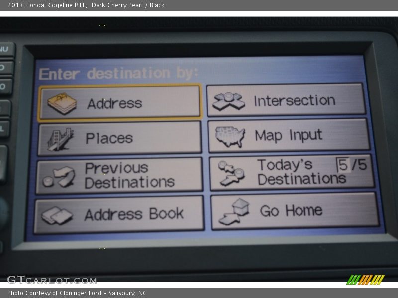 Dark Cherry Pearl / Black 2013 Honda Ridgeline RTL