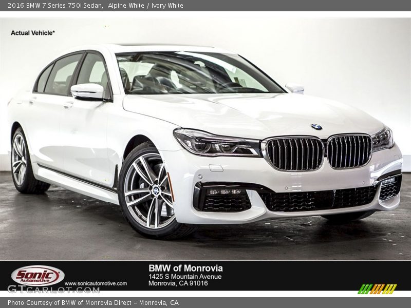 Alpine White / Ivory White 2016 BMW 7 Series 750i Sedan