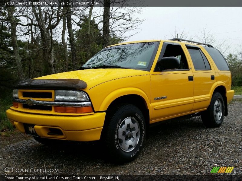 Yellow / Medium Gray 2003 Chevrolet Blazer LS 4x4