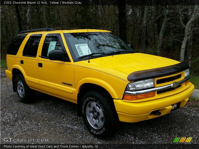 Yellow / Medium Gray 2003 Chevrolet Blazer LS 4x4