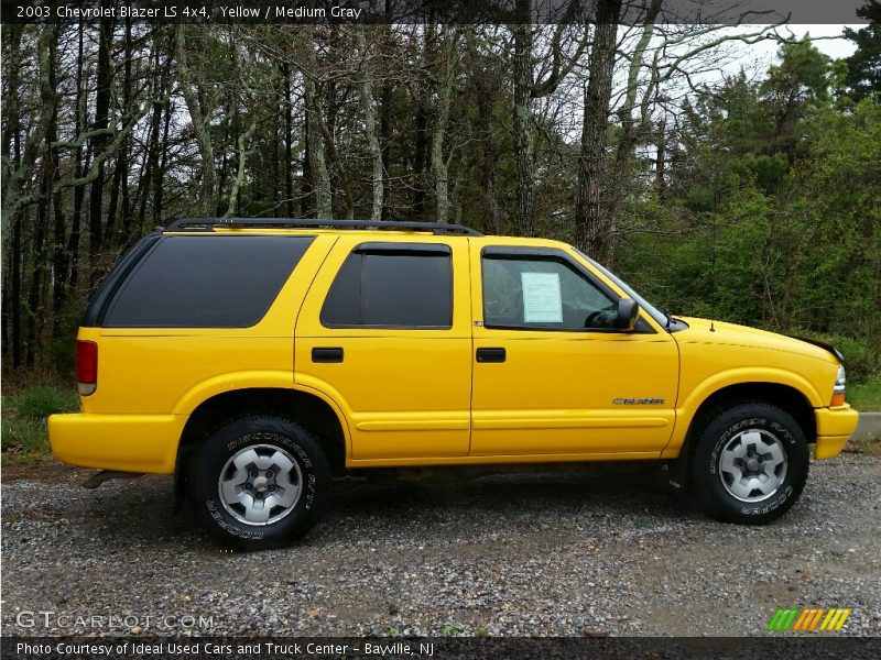 Yellow / Medium Gray 2003 Chevrolet Blazer LS 4x4